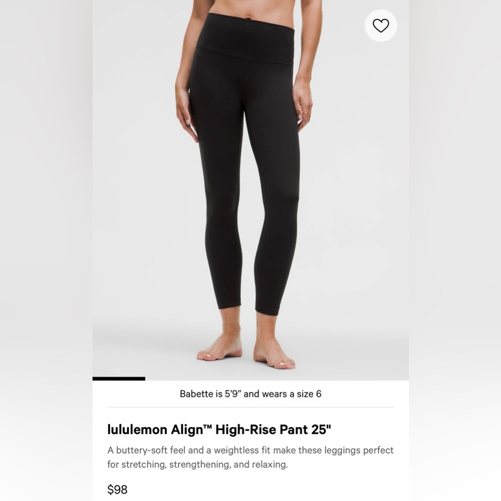 Lululemon Align high rise pant Size 4